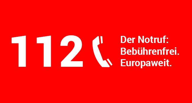Logo Partner 112 Der Notruf: Gebührenfrei. Europaweit