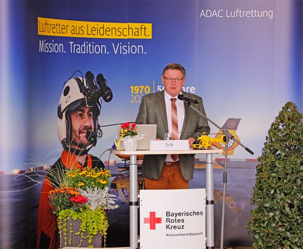 40 Jahre ADAC Luftrettung & 40 Jahre BRK Leitstelle in Bayreuth - Staatssekretär Gerhard Eck aus dem bayerischen Innenministerium